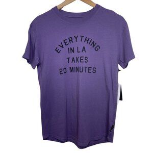 SPIRIT JERSEY | NWT Everything In LA Takes 20 Minutes Purple Tee | Size M
